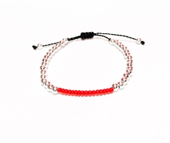Pulseira bolinha cores vermelha