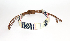 Pulseira Achatada Creme
