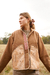 Campera Elsa Paño con estampa étnica beige - comprar online