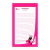 Bloco de Anotações Smilinguido 50Fls 12,5x22cm Flau Rosa