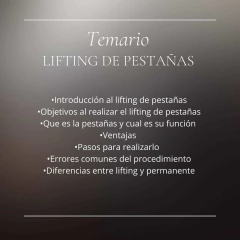 CURSO: (MODALIDAD PRESENCIAL) DE LIFTING DE PESTAÑAS & VISAGISMO - comprar online