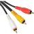 Cabo 3 RCA Macho x 3 RCA Macho Com Coaxial 1,8m Preto Storm - PCT / 10 - Tuner Music | Até 6x Sem Juros | Frete Grátis Acima de R$200 