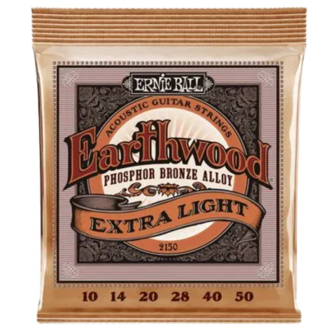 ENCORDOAMENTO 010-050 P/ VIOLAO ACO EARTHWOOD EXTRA LEVE PHOSPHOR BRONZE P02150 ERNIE BALL