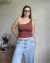 cropped sophia marrom