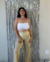 calça alice lurex dourado