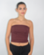 cropped hailey marrom de manga comprida na internet