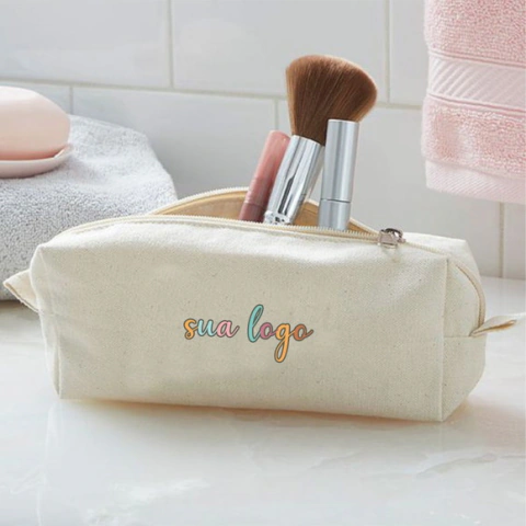 20 Nécessaire Algodão Cru Personalizada
