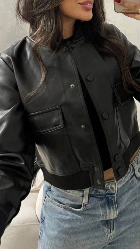 Jaqueta Bomber PU - comprar online