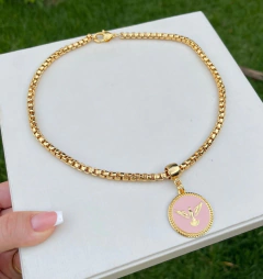 Colar Pingente Rosa