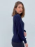 Blusa de tricot azul marinho trabalhada