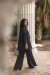 Blazer feminino liso chumbo com abertura lateral