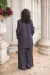 Blazer feminino liso chumbo com abertura lateral
