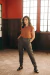 Camisa feminina marrom manga curta