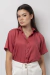 Camisa rosa unissex sem manga 
