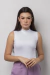 Body feminino liso gola alta branco