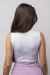 Body feminino liso gola alta branco