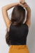 Body feminino liso gola alta preto