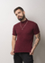 Camiseta golinha alta com fios de cashmere vinho unissex 