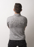 Camiseta golinha alta com fios de cashmere cinza unissex 