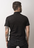 Camiseta golinha alta com fios de cashmere preta unissex 