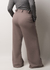 Calça wide leg cintura alta alfaiataria cinza