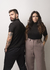 Camiseta golinha alta com fios de cashmere preta unissex 