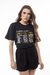 Camiseta T-shirt letreiro aeroporto preta unissex