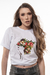 Camiseta estampada mulher com flores unissex