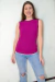 Blusa canelada duas cores sem mangas - comprar online