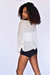 Cropped transparente manga comprida tule off white branco