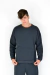 Blusa de moletom cinza mescla escuro com um bolso unissex