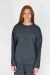 Blusa de moletom cinza mescla escuro com um bolso unissex