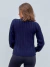 Blusa de tricot azul marinho trabalhada