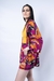 Kimono feminino estampado floral fúcsia