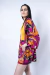 Kimono feminino estampado floral fúcsia