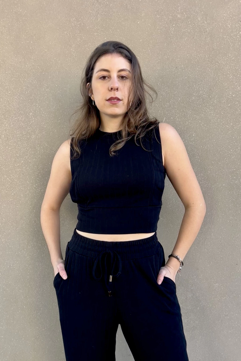 Cropped muscle tee canelado