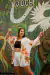 kimono unissex estampado com flores alaranjadas