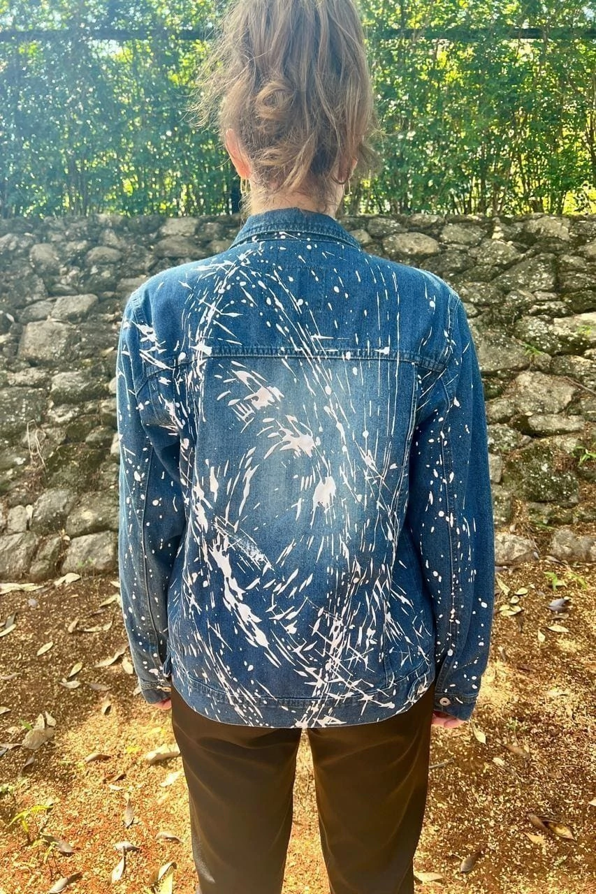 Jaqueta jeans oversized customizada sublime