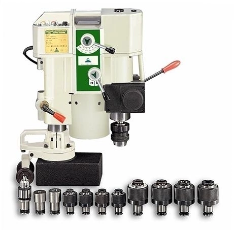 Furadeira E rosqueadeira com base magnética para furar 16 - 38mm e ro