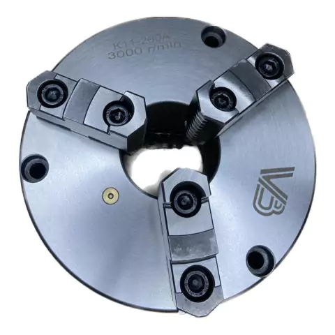 Placa universal com 03 castanhas reversíveis de 160mm com furação f