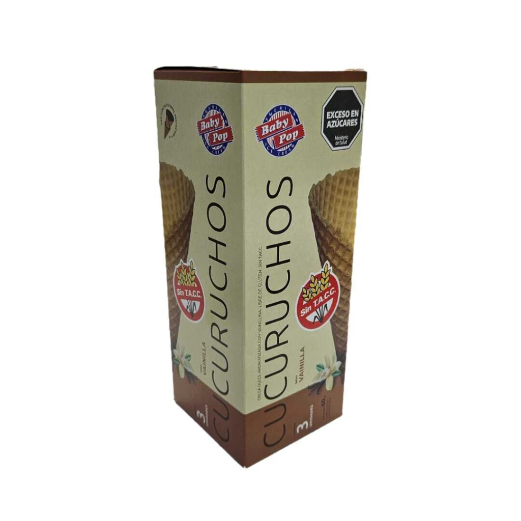 Cucurucho Vainilla Sin Gluten Caja x3 unidades