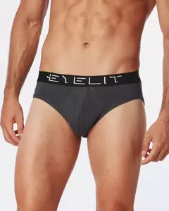 Imagen de 329 - Slip De Algodón Liso Con Cintura De Elástico