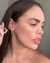 BRI900- BRINCO QUADRADINHO MARTELADO - FOLHEADO A OURO 18k - comprar online