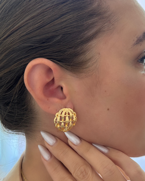 BRI55 - BRINCO REDONDO VASADO SARA - FOLHEADO A OURO 18k - comprar online