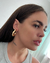 BRI509 - BRINCO ARGOLA CHEIO ORGANIC - FOLHEADO A OURO 18k