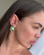 BRI90 - BRINCO ORGANIC VERDE MADRE PÉROLA - FOLHEADO A OURO 18k - comprar online