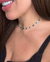 COL510 -CHOKER TIFFANY VERDE - FOLHEADO A PRATA 925 - comprar online