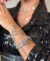 PUL819 - BRACELETE INSPIRAÇÃO PREGO LUXO ZIRCÔNIA CRISTAL - FOLHEADO A PRATA 925 - comprar online