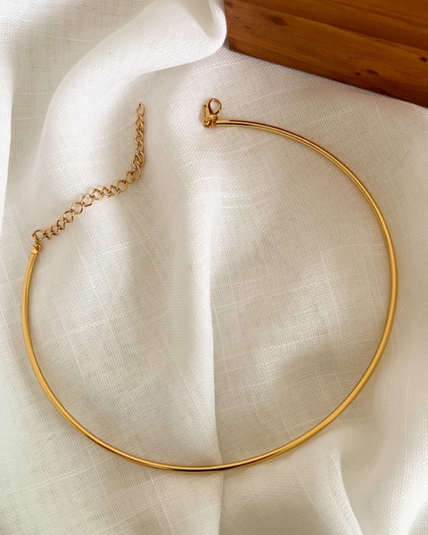 COL803 - CHOKER ARO LISO - ZAMAC- LINHA PREMIUM