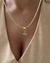 COL779- COLAR TORCIDO ESTRELA MAR ZIRCÔNIA - 40cm + 5cm extensor- FOLHEADO A OURO 18k - comprar online